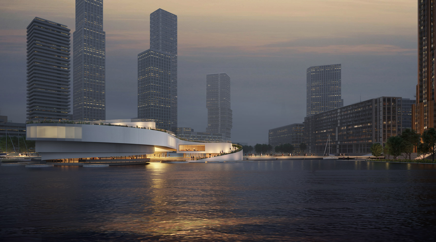 The exterior of the Maritime Center Rotterdam by Mecanoo