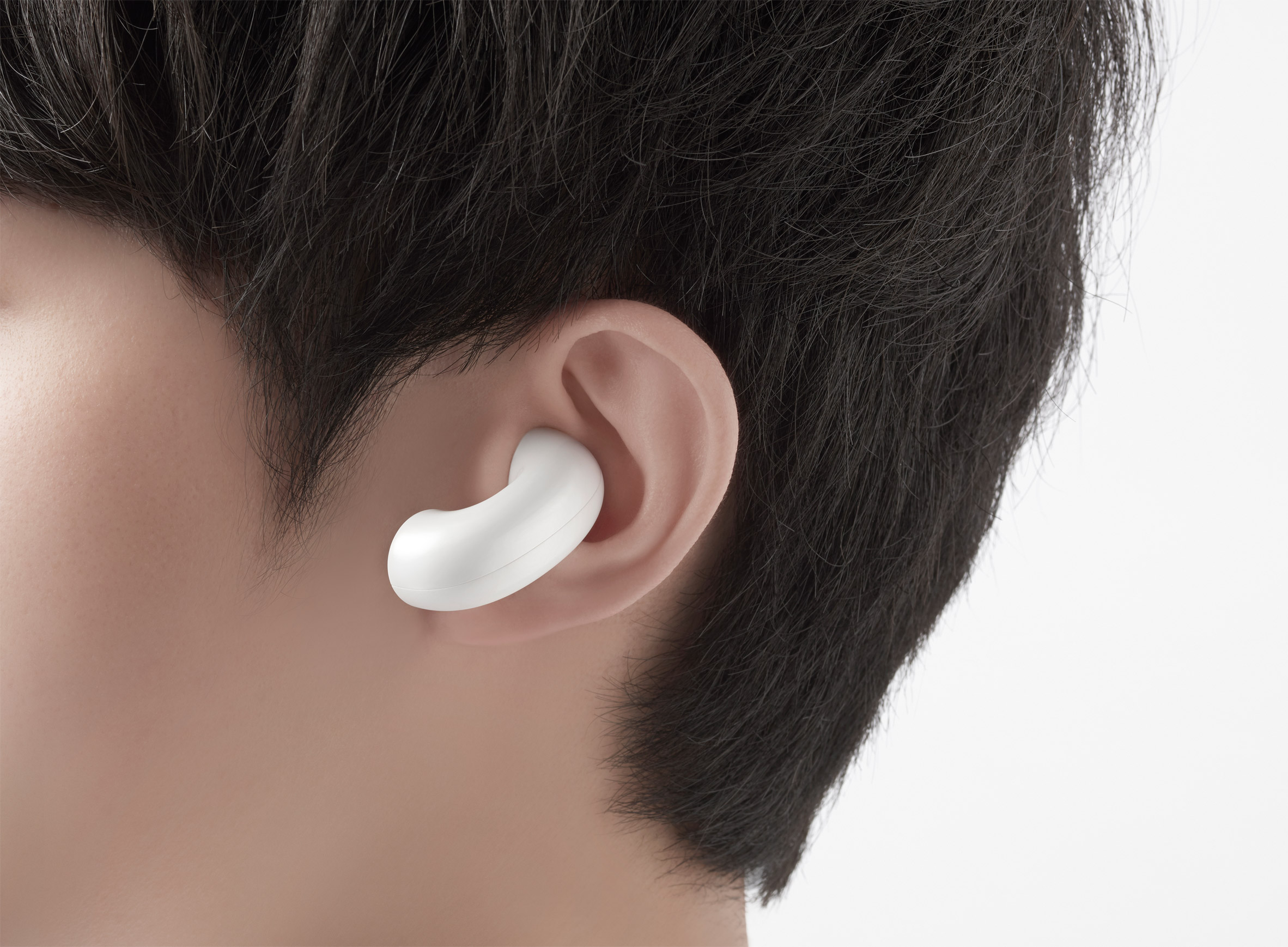 The Music-Link mobile accessory collection by Nendo for OPPO includes a pair of wireless earbuds