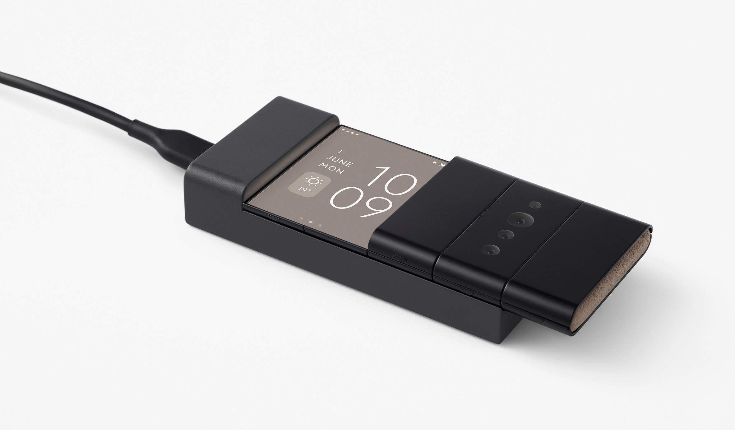 The Slide-Phone and charger concept by Nendo for OPPO 