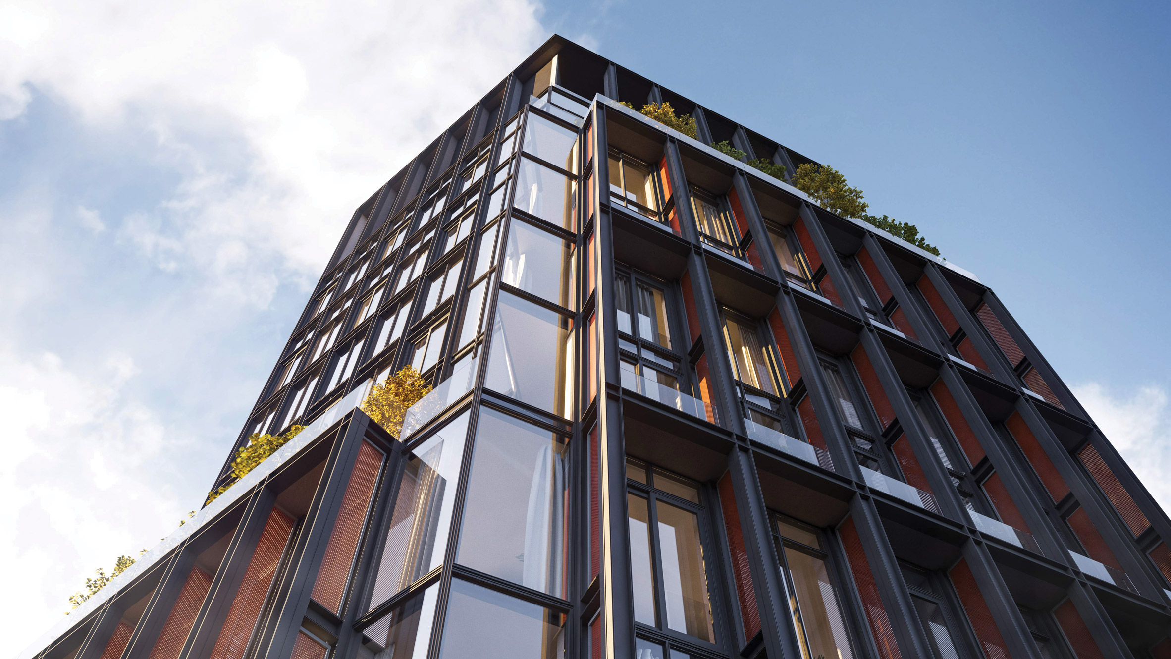 Steel and copper facade of No 33 Park Row