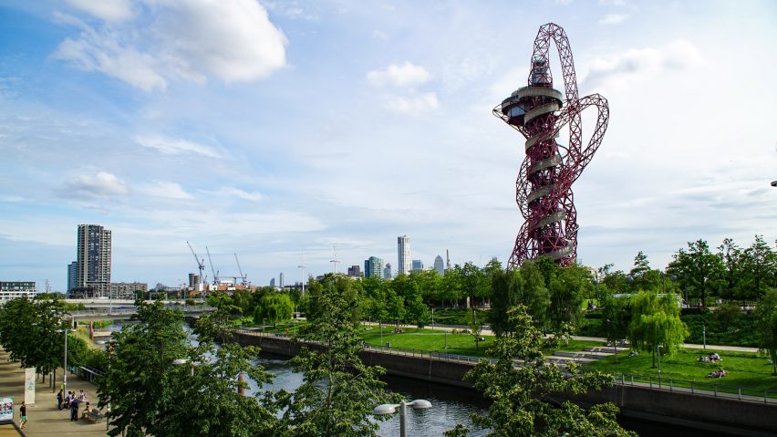 The ArcelorMittal Orbit by Anish Kapoor and Cecil Balmond in east London