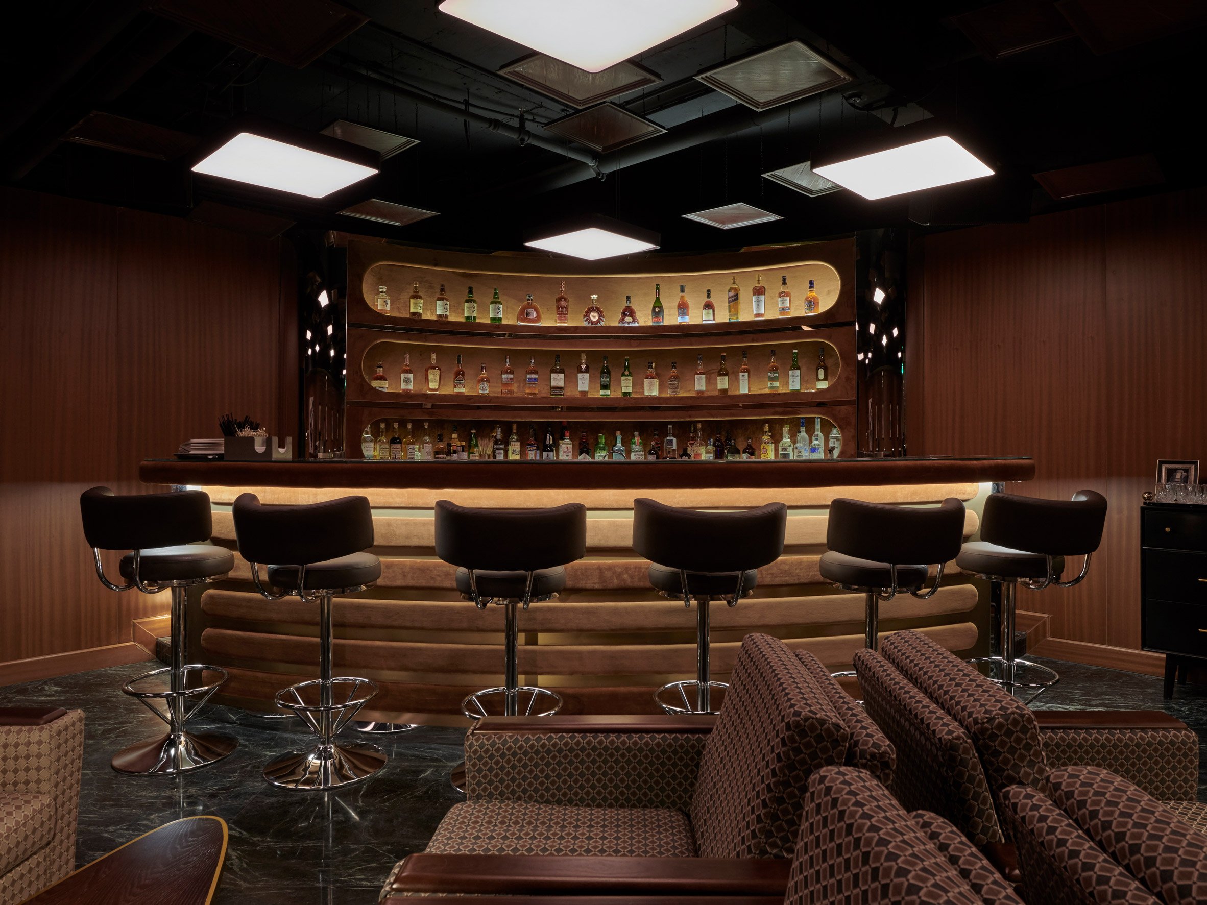 Out Of Office bar in Guangzhou has Mad Men-inspired interiors