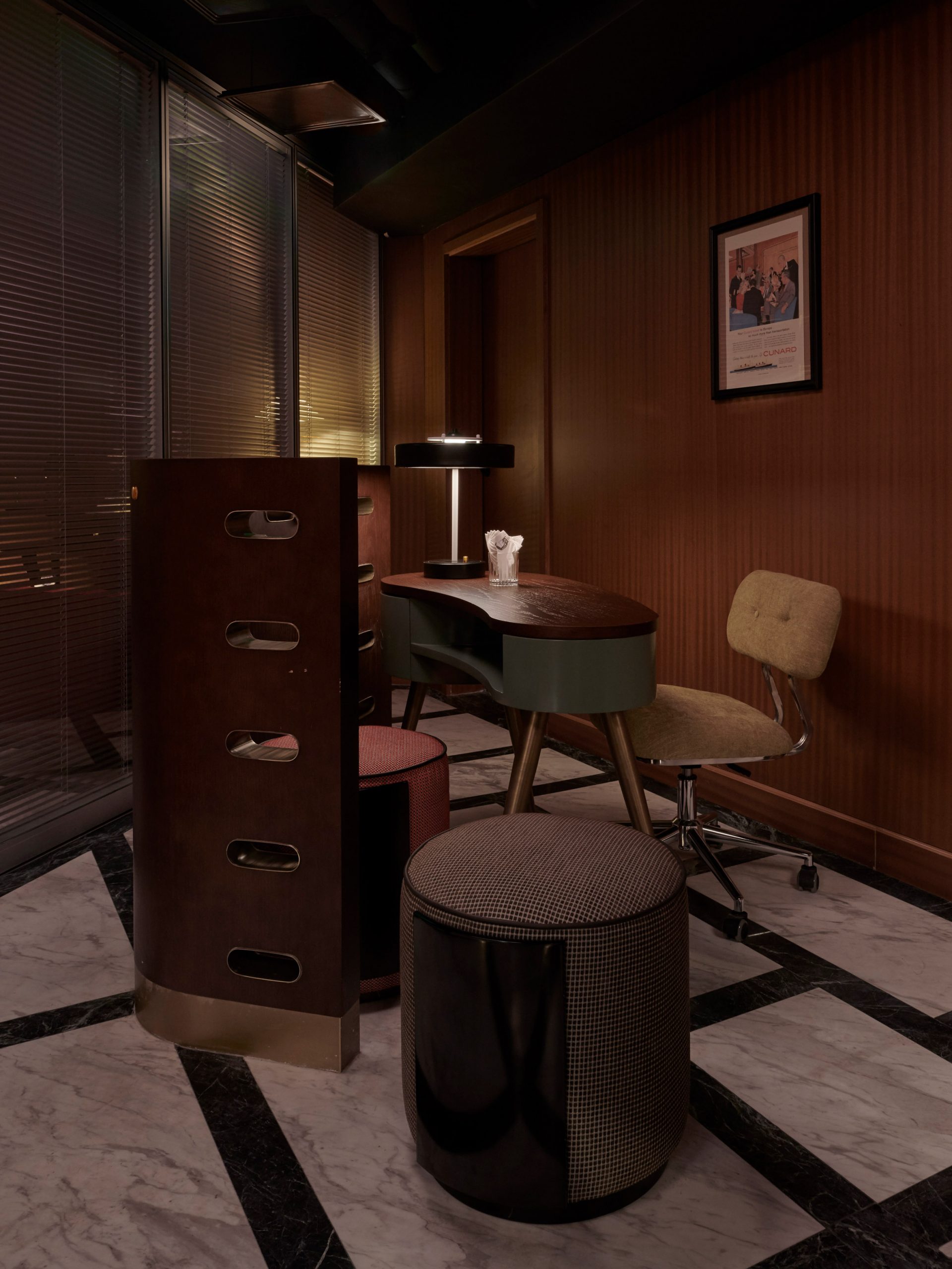Out Of Office bar in Guangzhou has Mad Men-inspired interiors