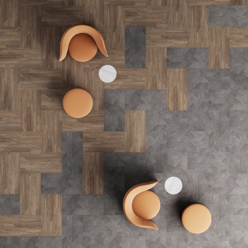 Inset flooring collection by Patcraft