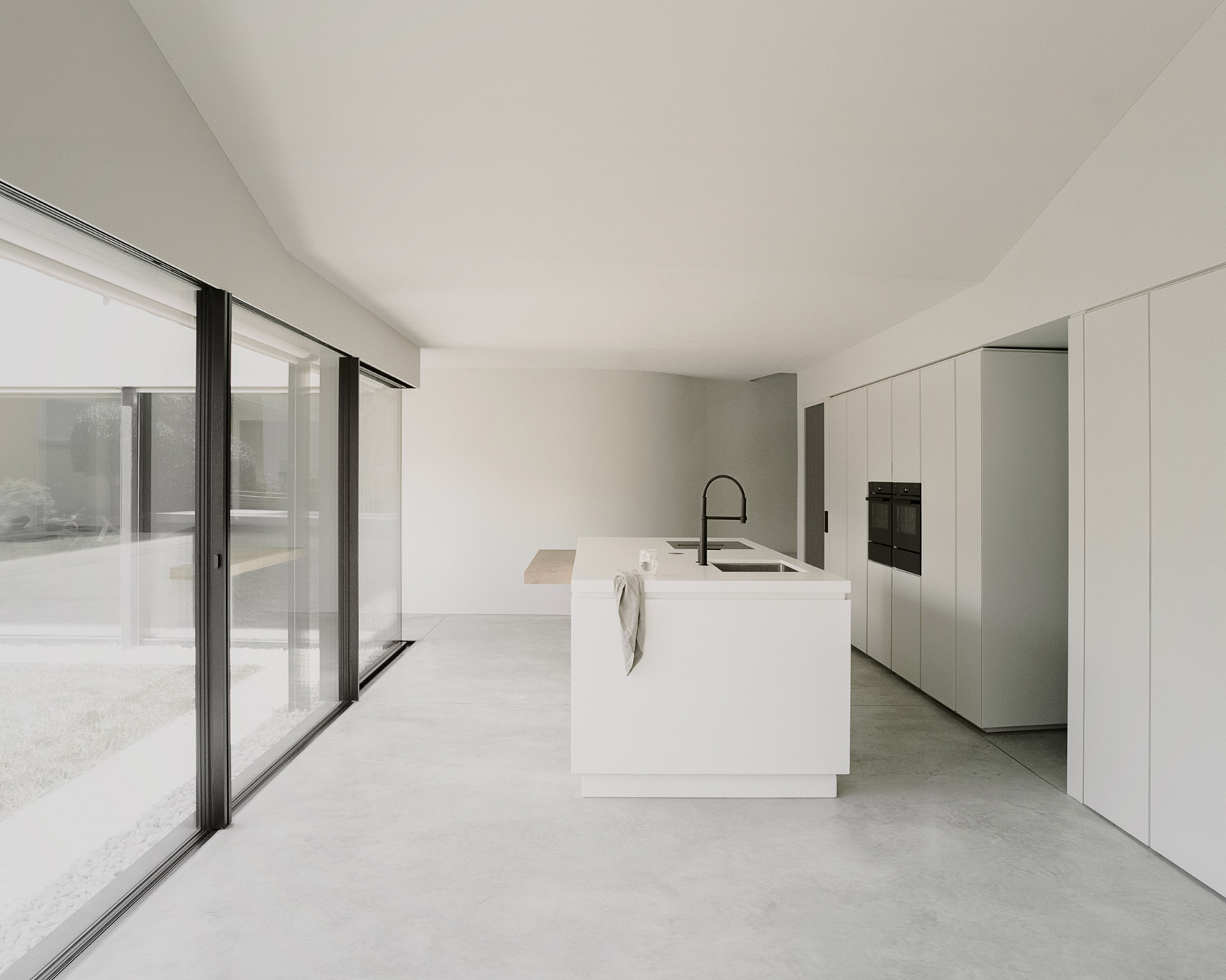 Kitchen of Pyramid House in Switzerland by DF_DC