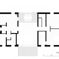 The ground floor plan of the House of Wood, Straw and Cork by LCA Architetti