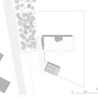 The site plan for The House of Wood, Straw and Cork by LCA Architetti