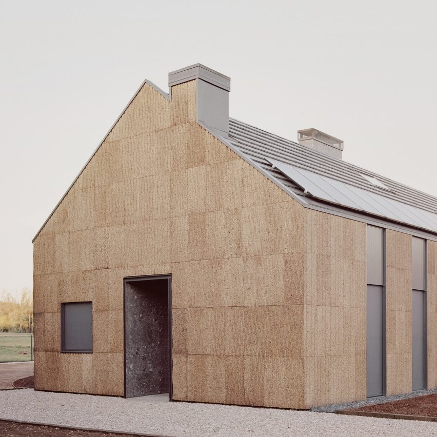 The entrance to The House of Wood, Straw and Cork by LCA Architetti