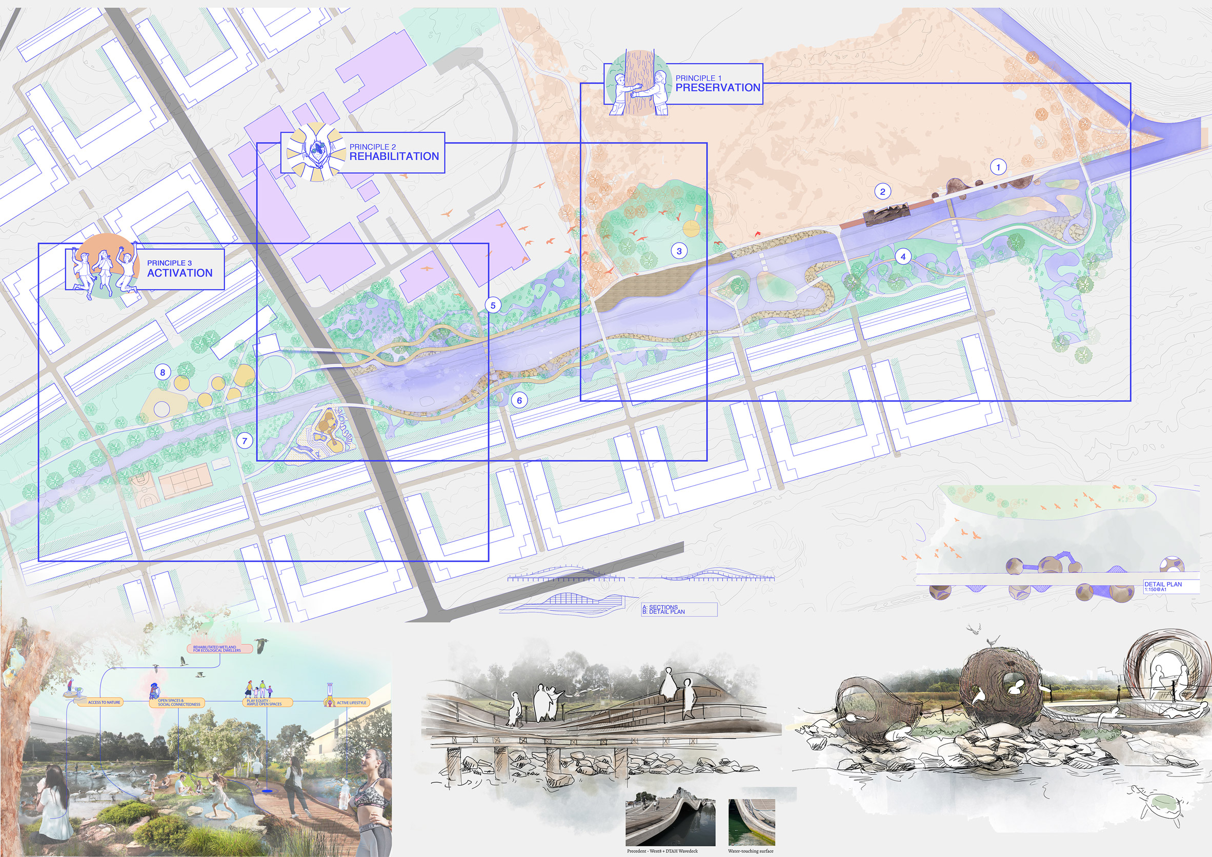 Landscape architecture drawings by UNSW Sydney student Shuyi Gong