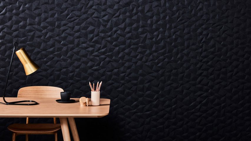 Black Ion wall panel by Woven Image