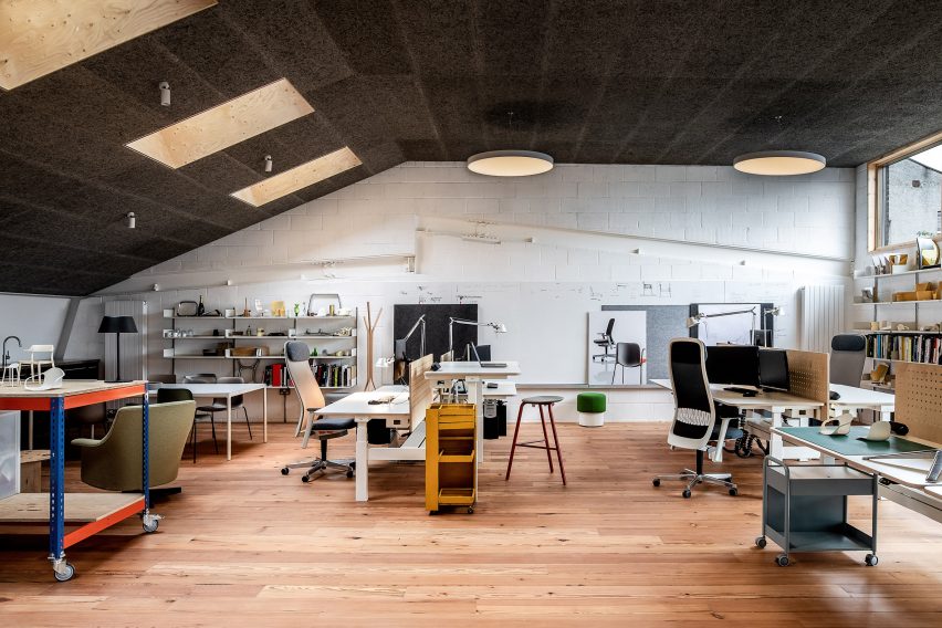 Workspace in Yorkton Workshops by Pearson Lloyd and Cassion Castle Architects