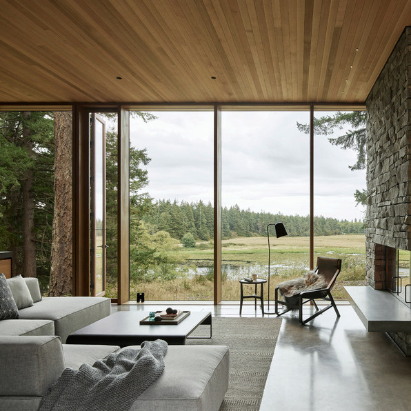 10 living rooms with relaxing interiors feature in today's Dezeen Weekly newsletter
