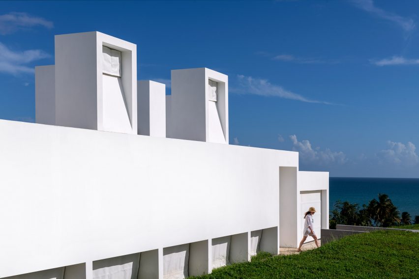 White house with chimneys in Puerto Rico