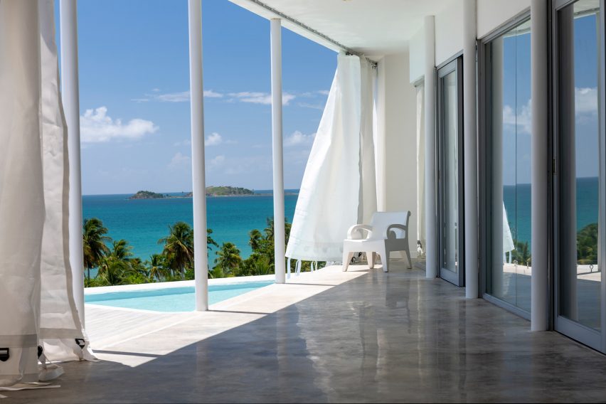 Views of the Caribbean Sea from Casa Flores