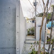 The concrete exterior of a Japanese house by FujiwaraMuro Architects