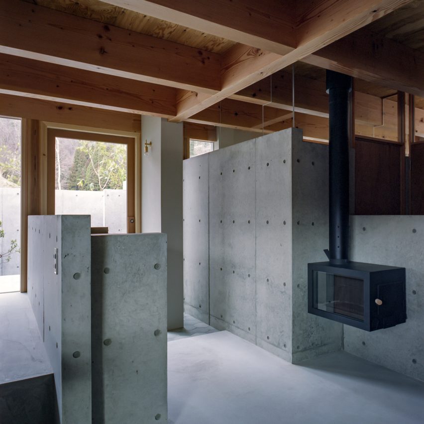 The concrete interiors of a Japanese house by FujiwaraMuro Architects