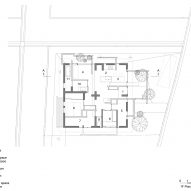 A floor plan for House in Minoh-Shinmachi by FujiwaraMuro Architects