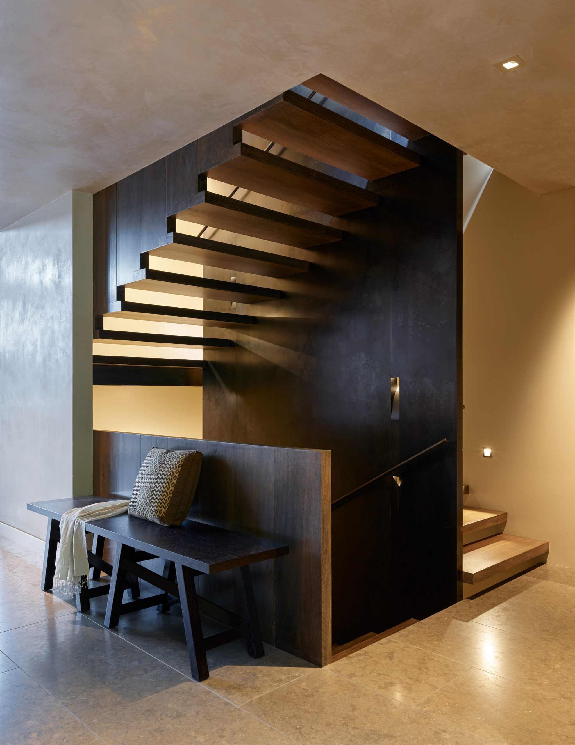 Stairs of house in Washington by Graham Baba Architects