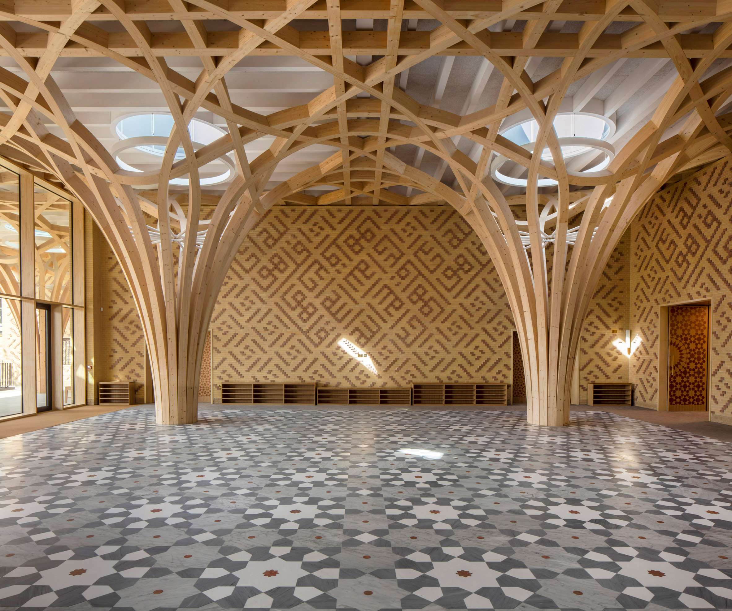 Geometric patterns inside mosque