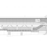 Floorplans for Gerhard Heusch's underground concrete office for Beverly Hills Oak Pass Residence