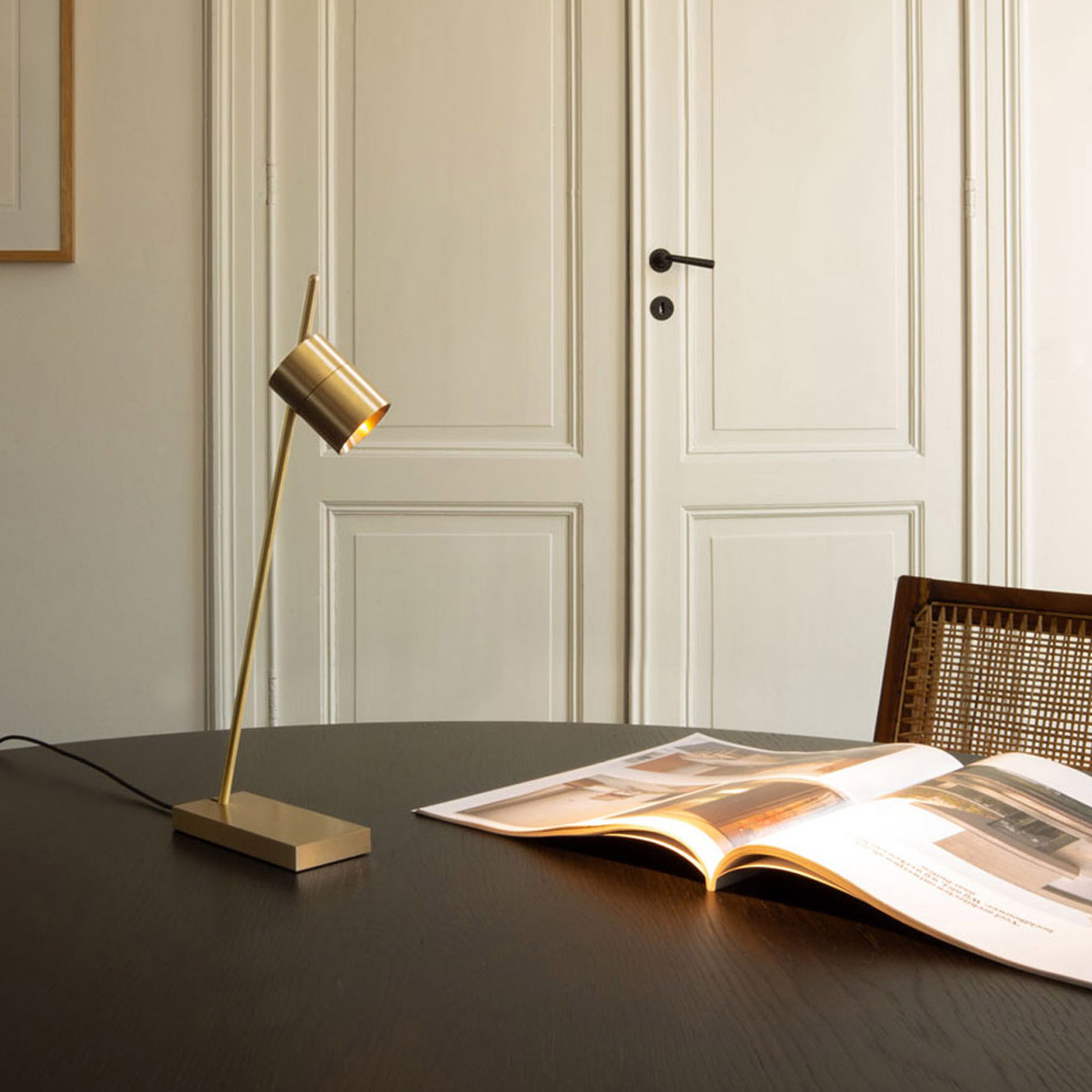 Aude table lamp by Bruno van Meenen for Trizo21 in brass