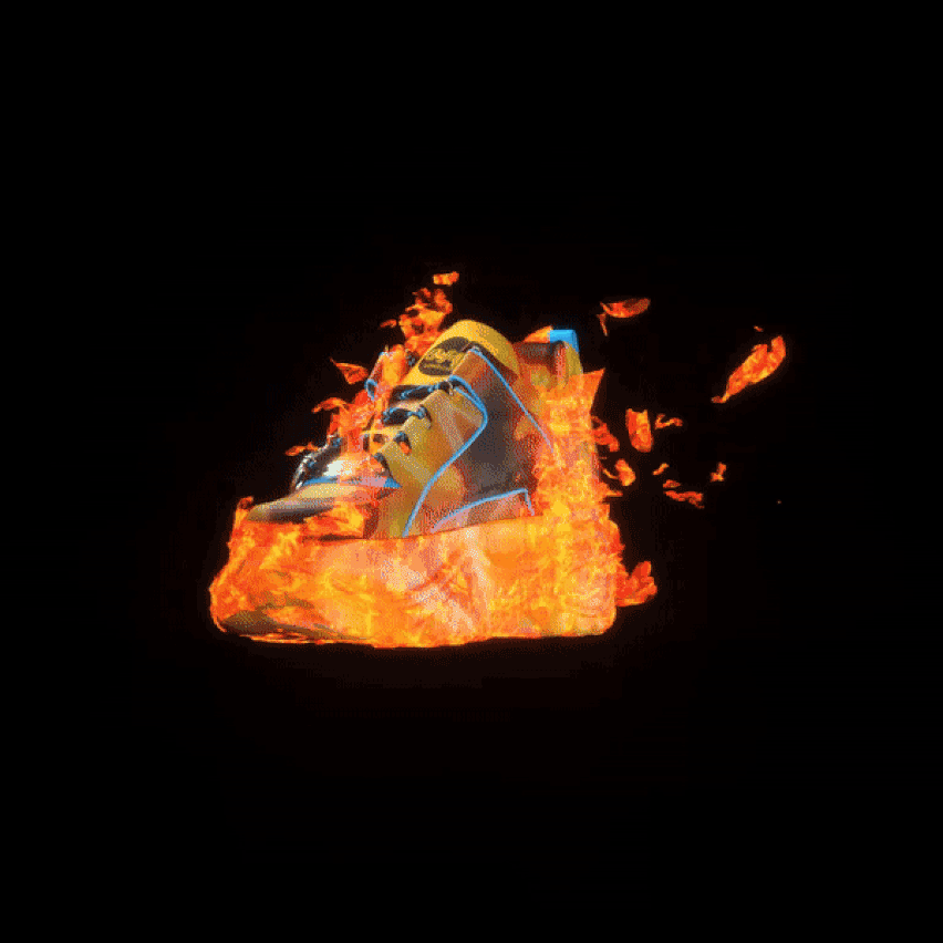 Gif of Classic BurningFor digital shoe by Buffalo London and The Fabricant