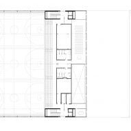 Second floor plan for Camp del Ferro sports centre in Barcelona