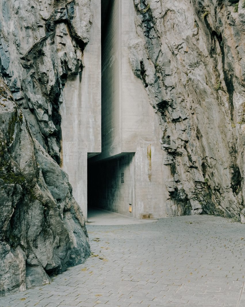 The Castelgrande entrance by Aurelio Galfetti, captured by Simone Bossi