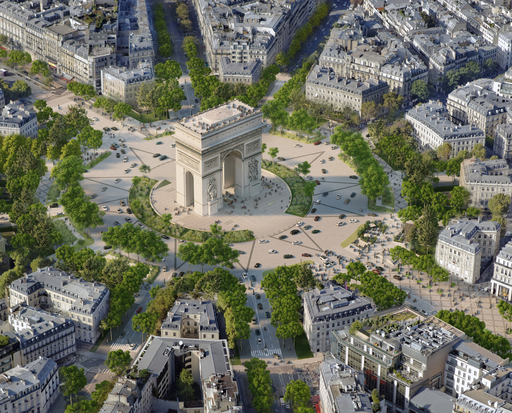 A visual of the Arc de Triomphe overhaul by PCA-Stream