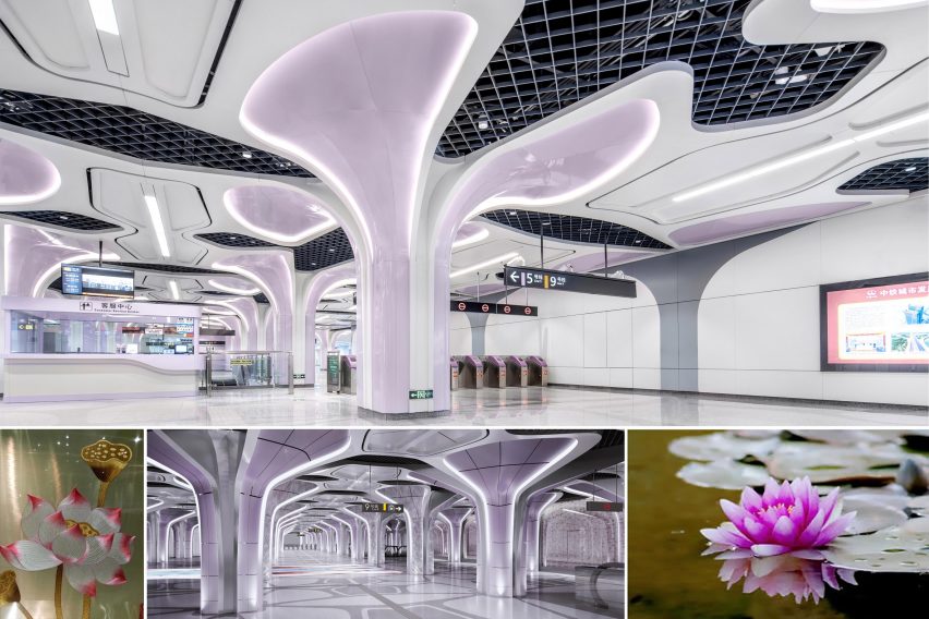 Jincheng Avenue Station designed by J&A and Sepanta Design for Chengdu's fully-automated metro line