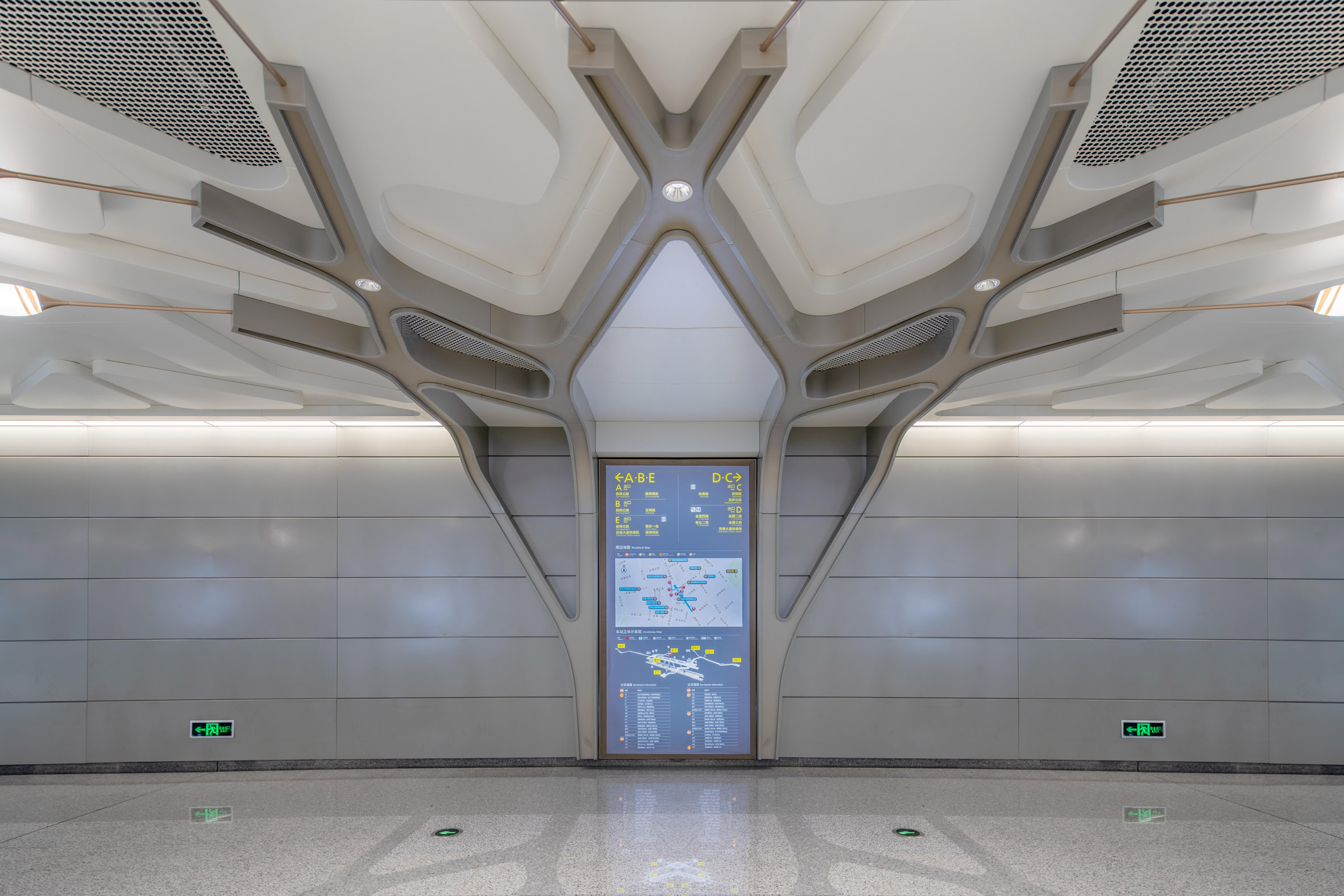 Cuqiao Station designed by J&A and Sepanta Design for Chengdu's fully-automated metro line