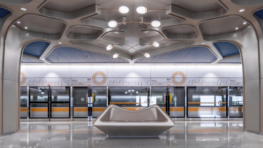 Cuqiao Station designed by J&A and Sepanta Design for Chengdu's metro Line 9