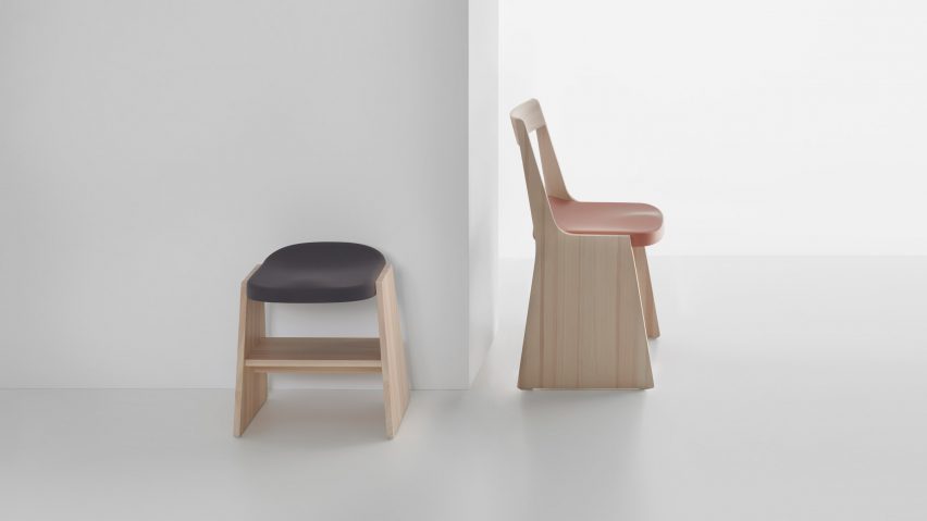 Soft Fronda stool and chair by Industrial Facility for Mattiazzi