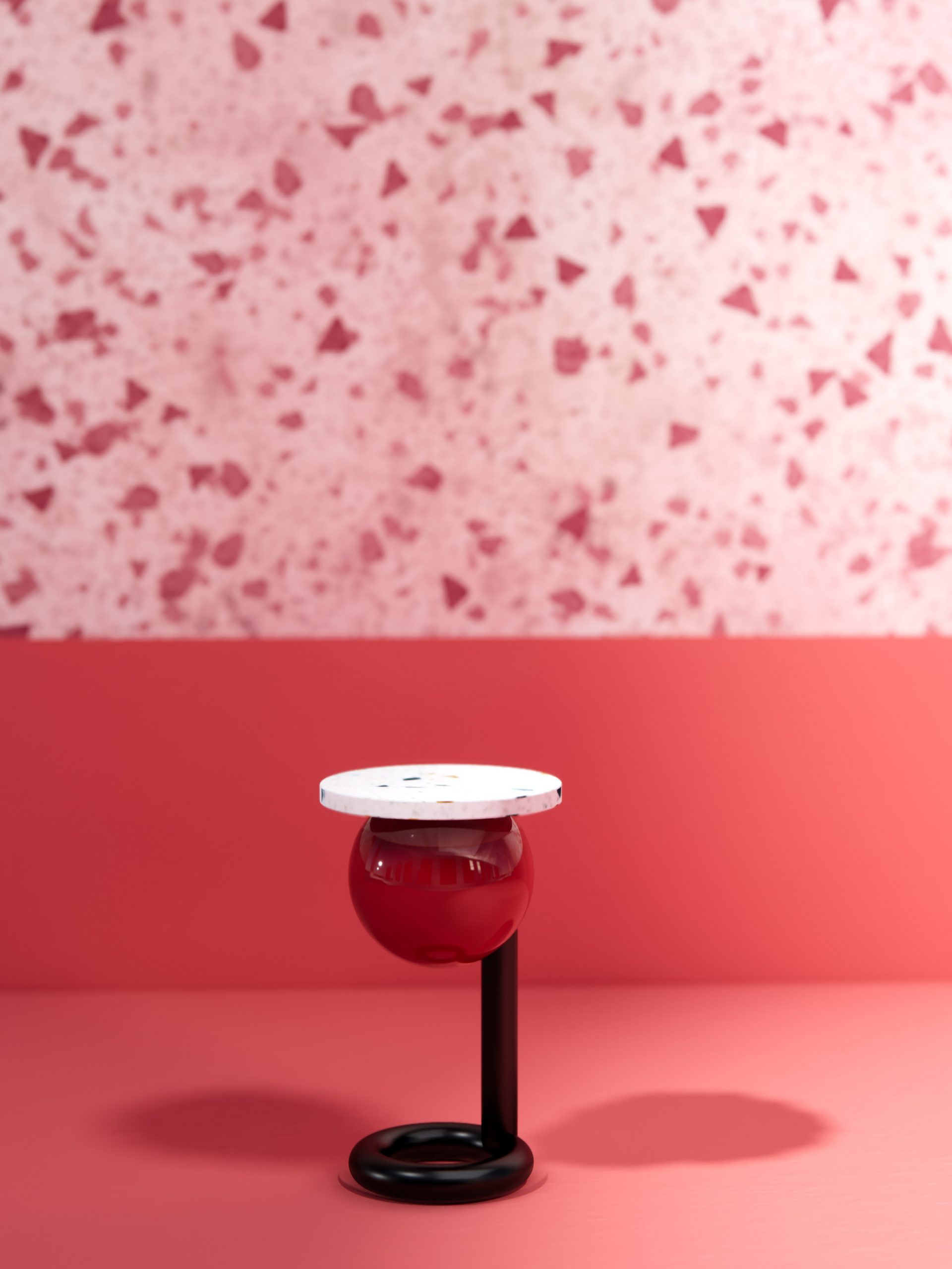 Idas side table and kettlebell hybrid from Furfit collection by H-O-TT