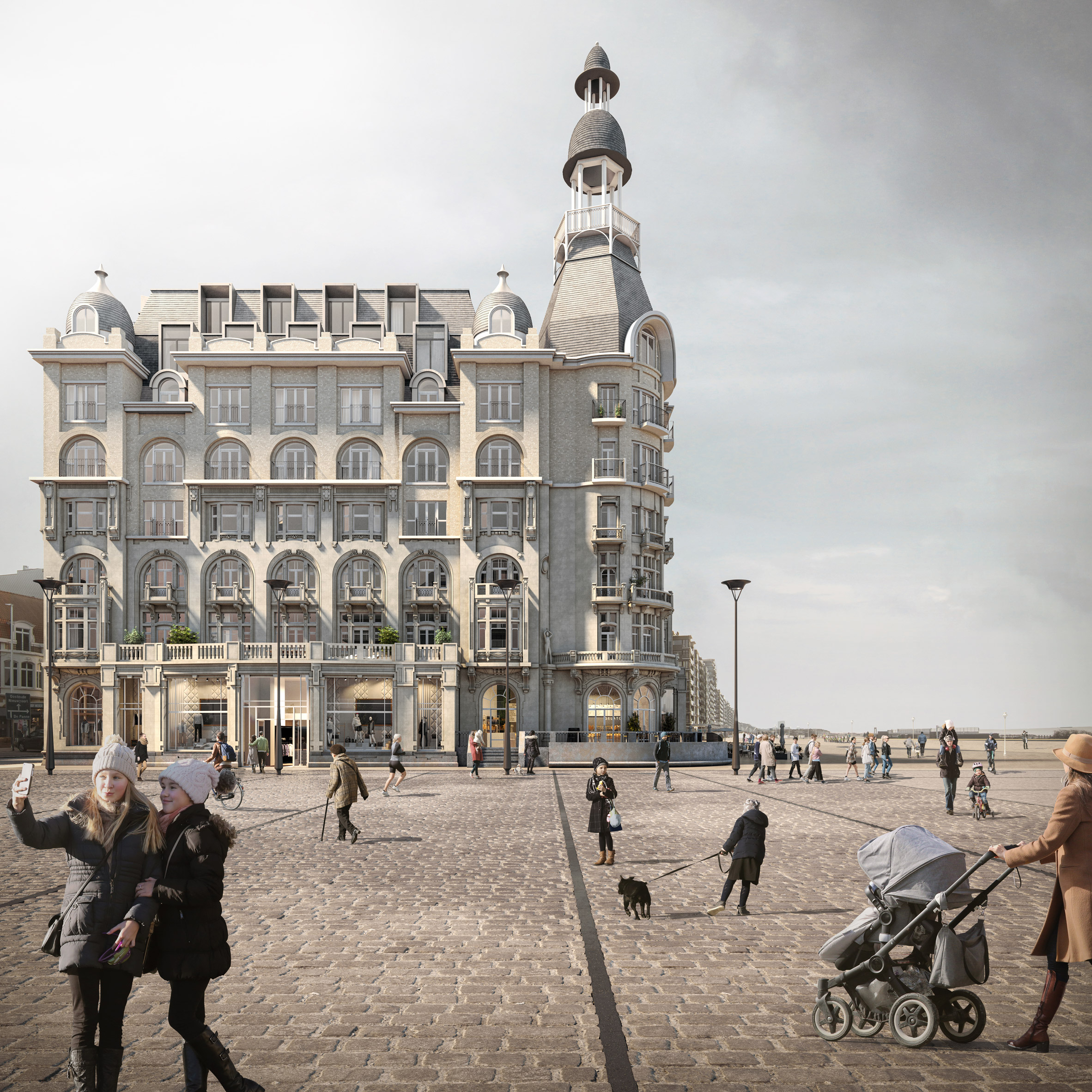 Grand Hotel apartments in Nieuwpoort by David Chipperfield Architects