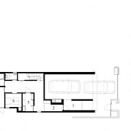The ground floor plan for House in Higashi-Gotanda by Case-Real