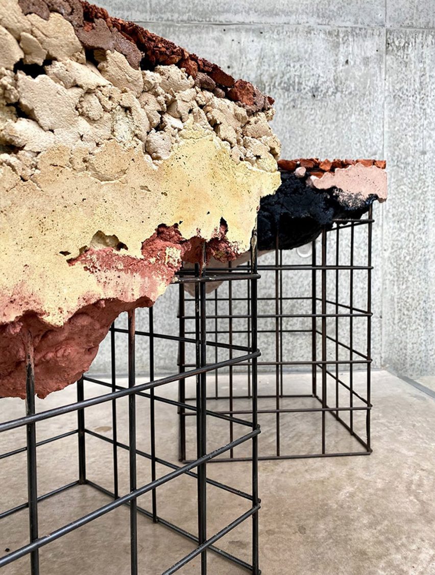 Stool modules from Appropriating the Grid furniture collection by Irene Roca Moracia