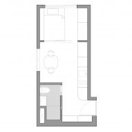 An example floor plan for a LIFE micro-apartment by Ian Lee