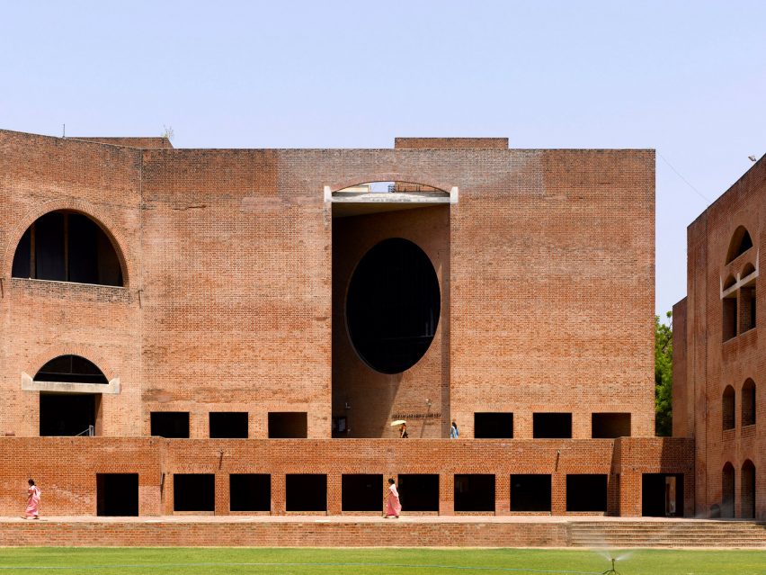 Exterior of IIMA by Louis Kahn