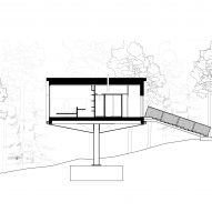 A section of the Niliaitta cabin by Studio Puisto
