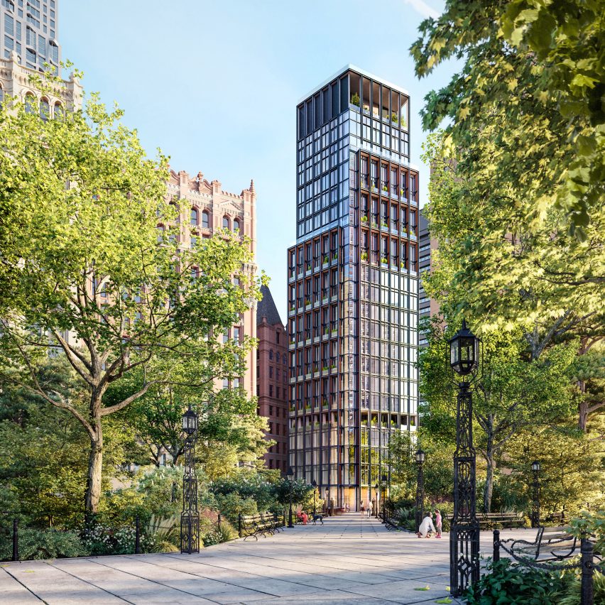 Rogers Stirk Harbour + Partners' No 33 Park Row nears completion in New York