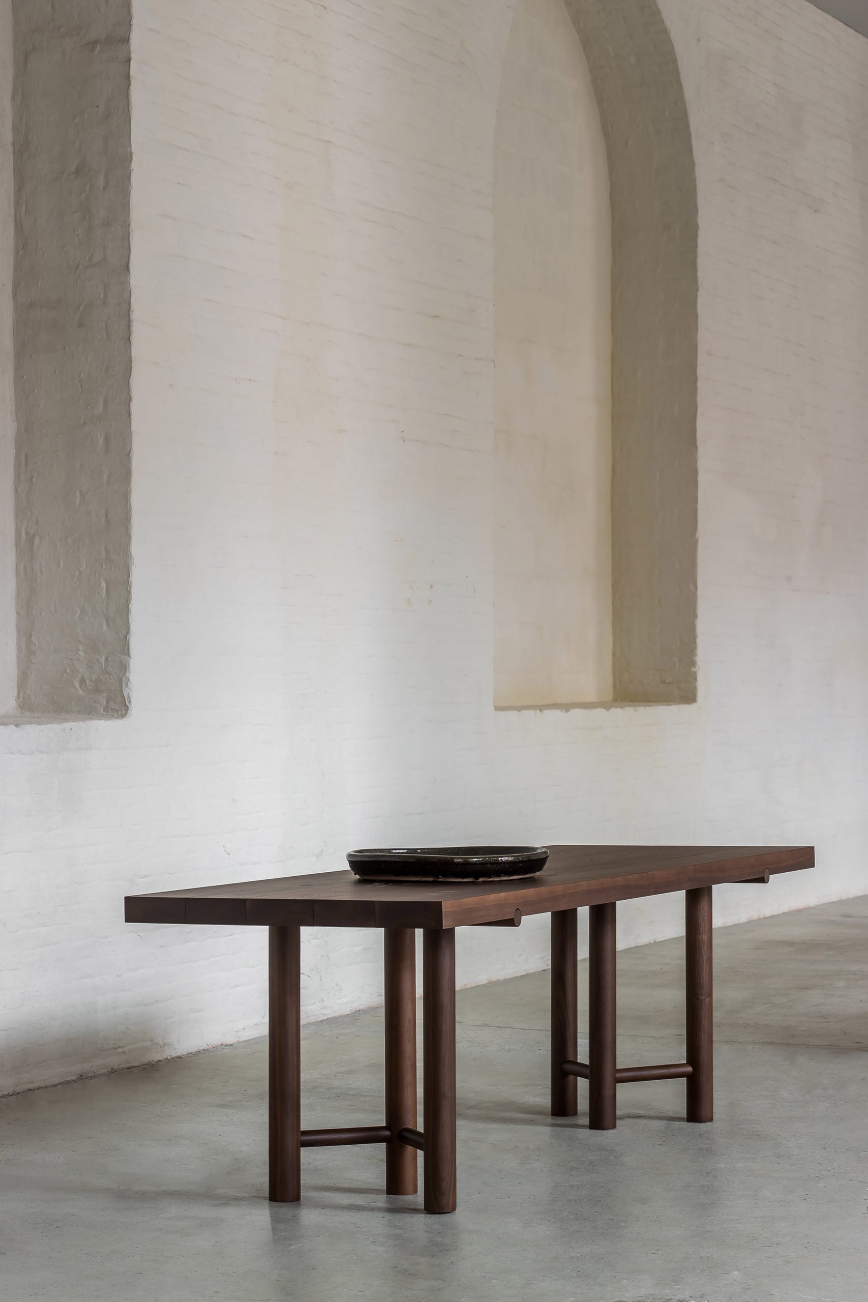 Rectangular table in Nomad furniture by Nathalie Deboel