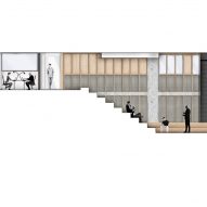 Auditorium section for Paddington Works by Threefold Architects