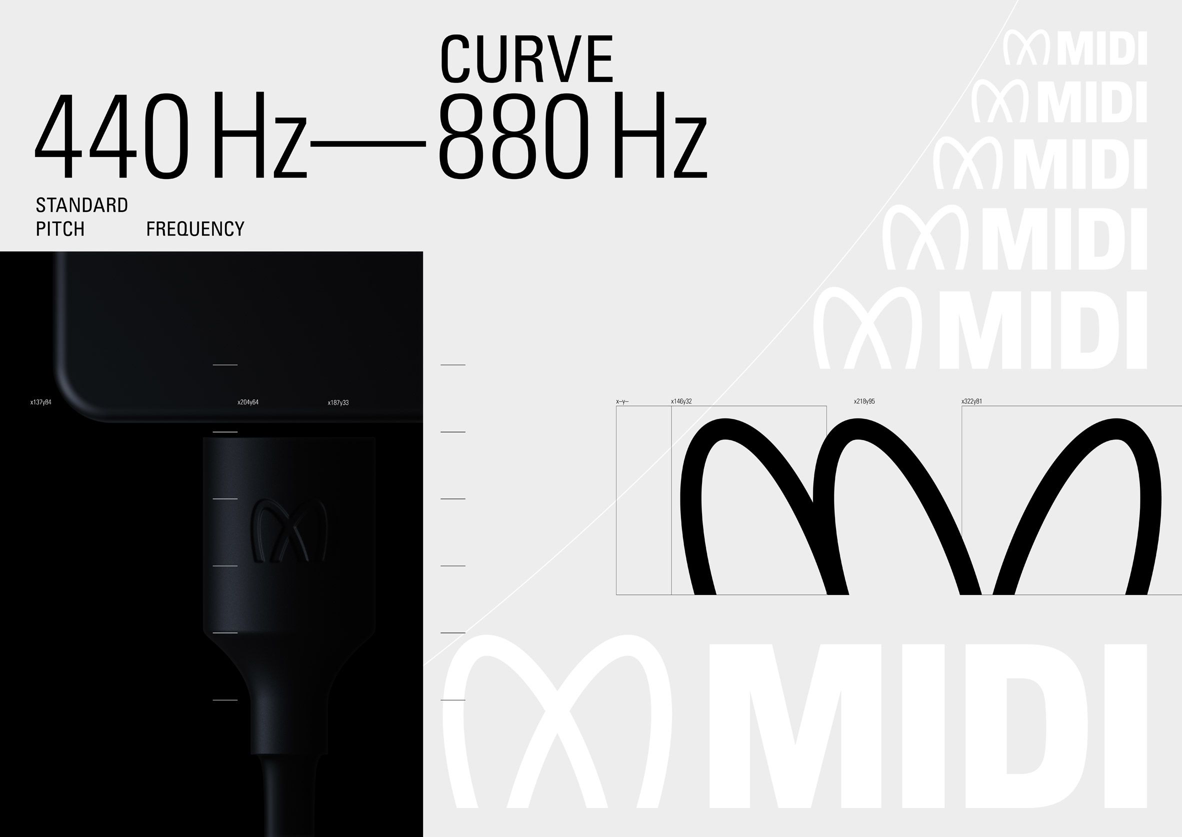 Sonic typeface by Pentagram for MIDI