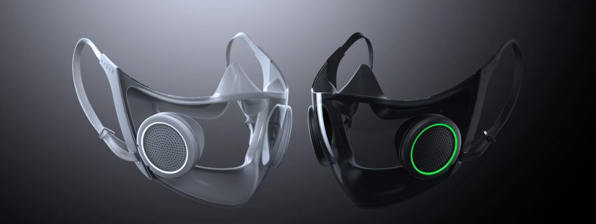 Razer's concept mask in black and white