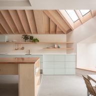 The kitchen of Quarter Glass House by Proctor & Shaw