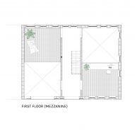 first floor mezzanine plan by Julius Taminiau Architects