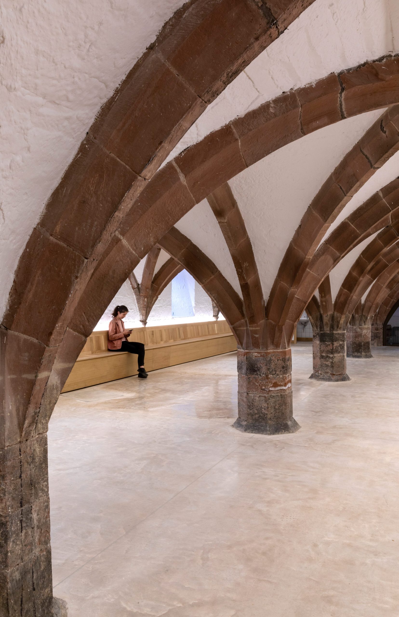The undercroft of The Fratry at Carlisle Cathedral by Feilden Fowles