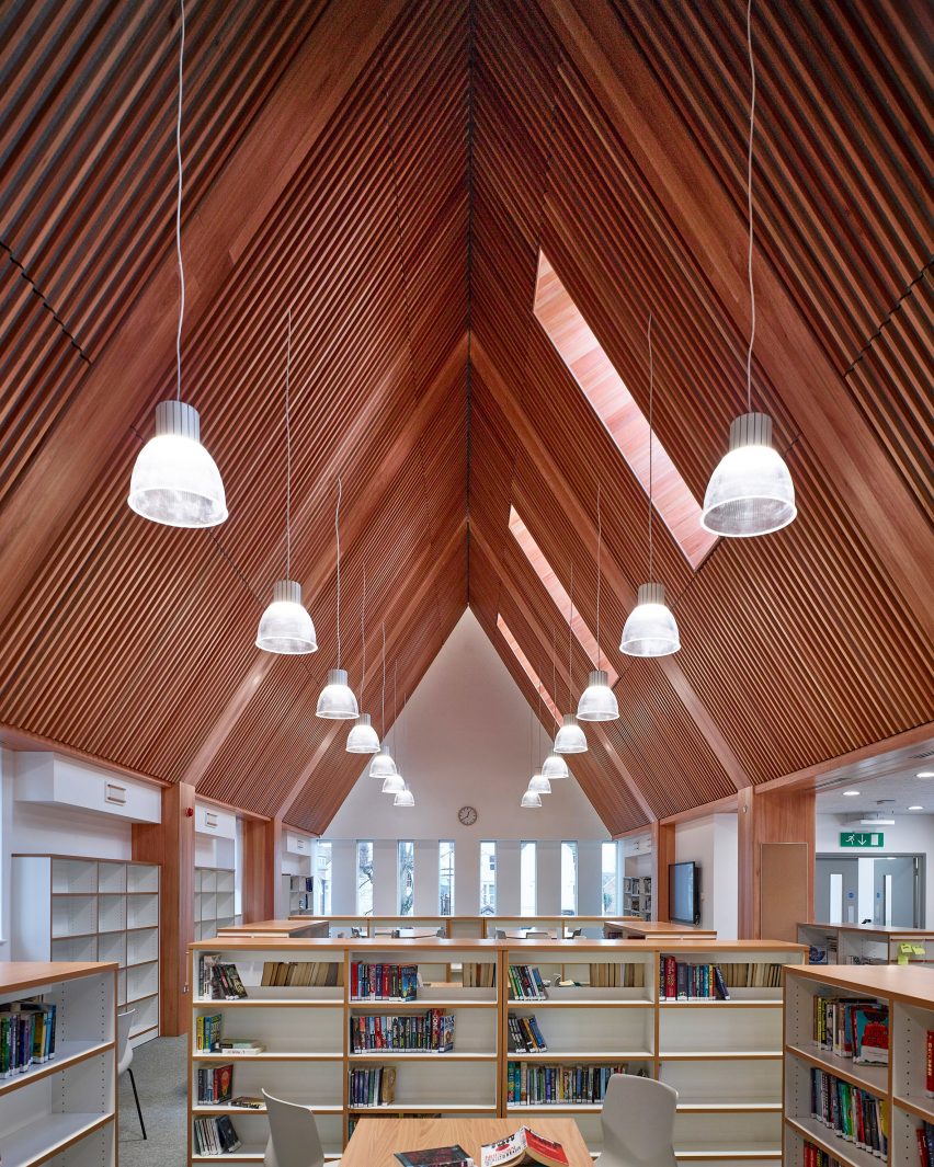 Library in roof of new build by Bell Phillips Architects