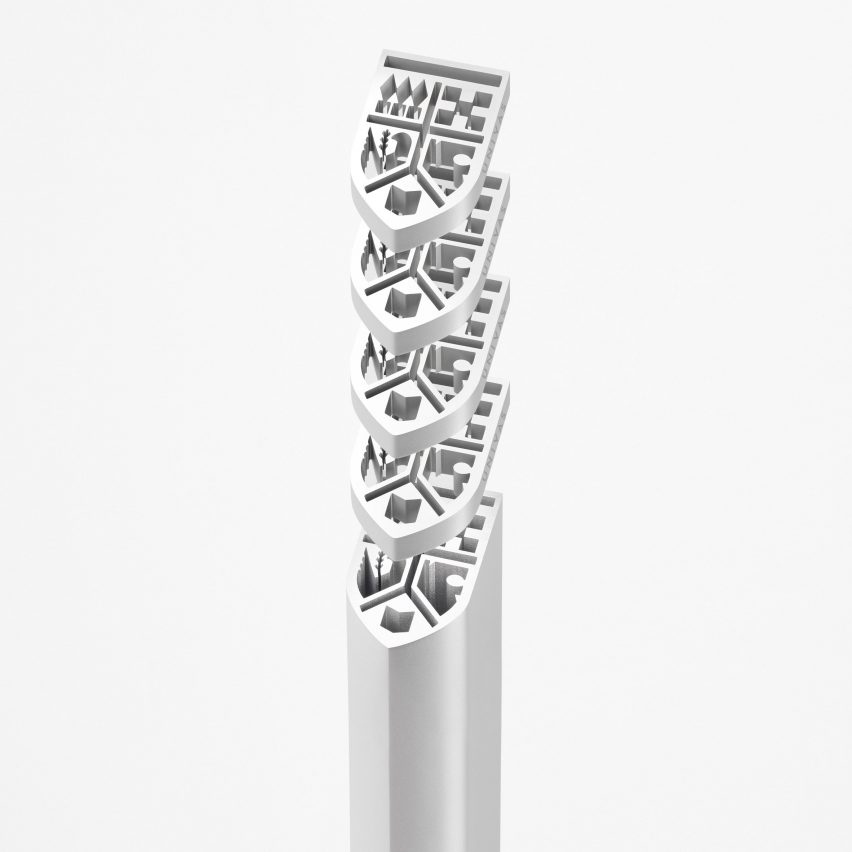 Nendo designs logo and trophy that can be sliced to create medals for Japan's athletics association